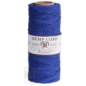 HEMPTIQUE HEMP CORD SPOOL #20 approx 62.5m 50g 1mm ( 45 colours available) - CRAFT2U