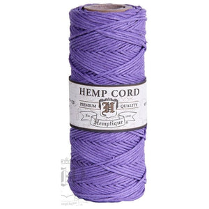 HEMPTIQUE HEMP CORD SPOOL #20 approx 62.5m 50g 1mm ( 45 colours available) - CRAFT2U