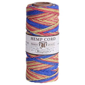 HEMPTIQUE HEMP CORD SPOOL #20 approx 62.5m 50g 1mm ( 45 colours available) - CRAFT2U