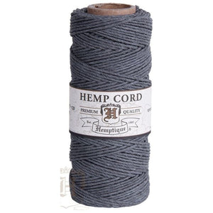 HEMPTIQUE HEMP CORD SPOOL #20 approx 62.5m 50g 1mm ( 45 colours available) - CRAFT2U