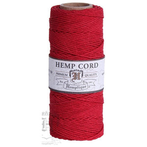 HEMPTIQUE HEMP CORD SPOOL #20 approx 62.5m 50g 1mm ( 45 colours available) - CRAFT2U