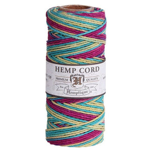 HEMPTIQUE HEMP CORD SPOOL #20 approx 62.5m 50g 1mm ( 45 colours available) - CRAFT2U