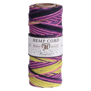 HEMPTIQUE HEMP CORD SPOOL #20 approx 62.5m 50g 1mm ( 45 colours available) - CRAFT2U