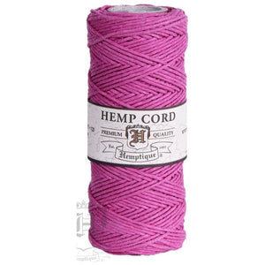 HEMPTIQUE HEMP CORD SPOOL #20 approx 62.5m 50g 1mm ( 45 colours available) - CRAFT2U