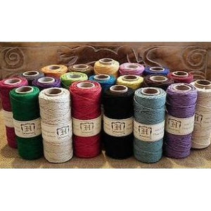 HEMPTIQUE HEMP CORD SPOOL #20 approx 62.5m 50g 1mm ( 45 colours available) - CRAFT2U