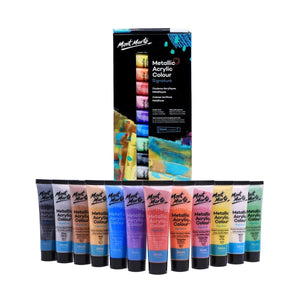 Metallic Acrylic Colour Signature Paint Set 12 pce 36ml