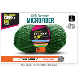 Microfibre Chunky Knit Yarn 3ply 100g