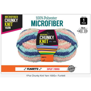 Microfibre Chunky Knit Yarn 3ply 100g