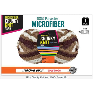 Microfibre Chunky Knit Yarn 3ply 100g