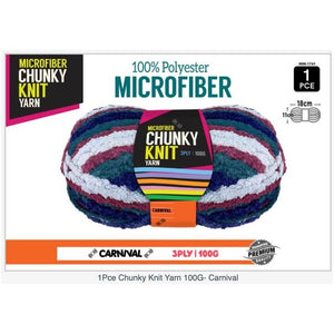 Microfibre Chunky Knit Yarn 3ply 100g