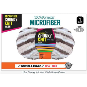 Microfibre Chunky Knit Yarn 3ply 100g