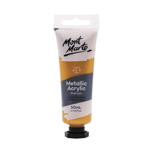 Mont Marte Metallic Acrylic Paint Tubes 50ml