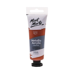 Mont Marte Metallic Acrylic Paint Tubes 50ml