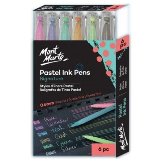 Pastel Ink Pens Fine Tip 6pc