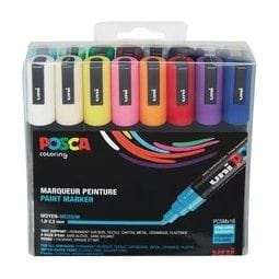 PC-5M 16 Assorted Colours Posca Pack