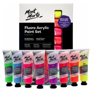 Fluoro Acrylic Paint Set Premium 8pc