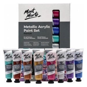 Metallic Acrylic Paint Set 8pc