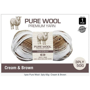 Pure Wool Premium Yarn 8PLY 50g 100% New Zealand Wool