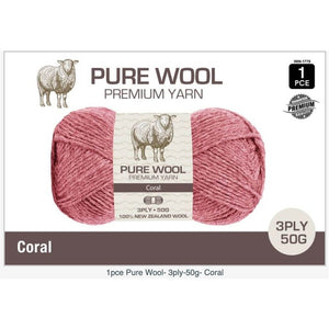 Pure Wool Premium Yarn 8PLY 50g 100% New Zealand Wool