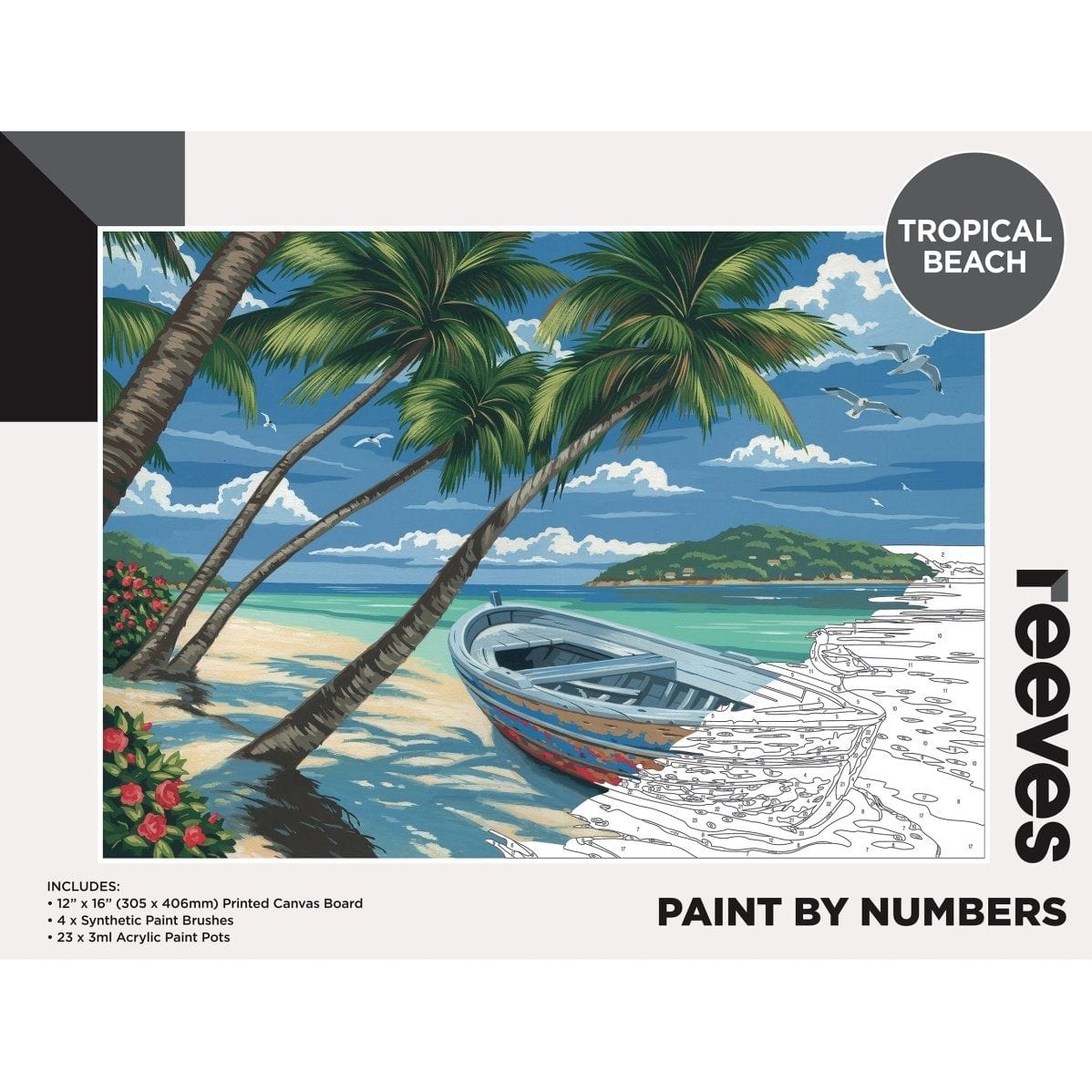 Reeves Paint by Numbers Kits (8 designs)