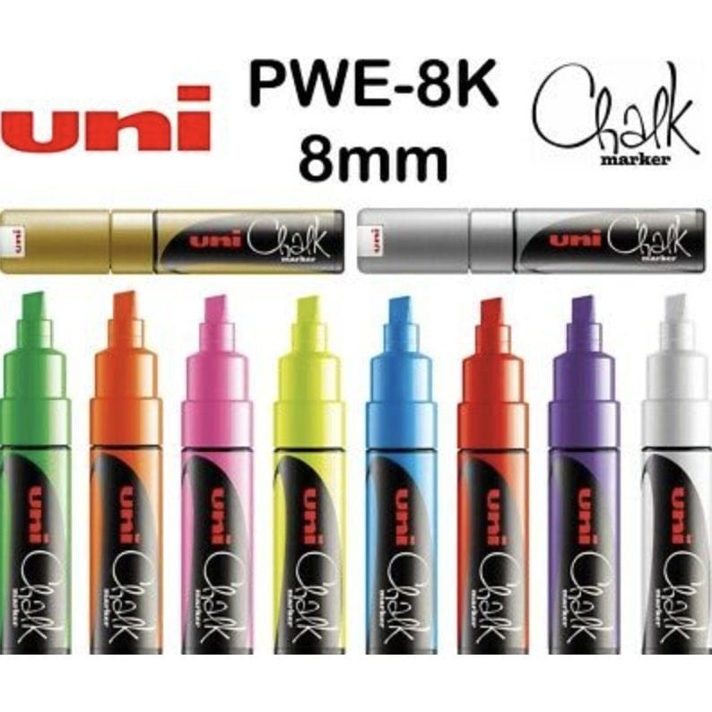 Uni Posca Chalk Marker PWE-8K Chisel 8.0mm