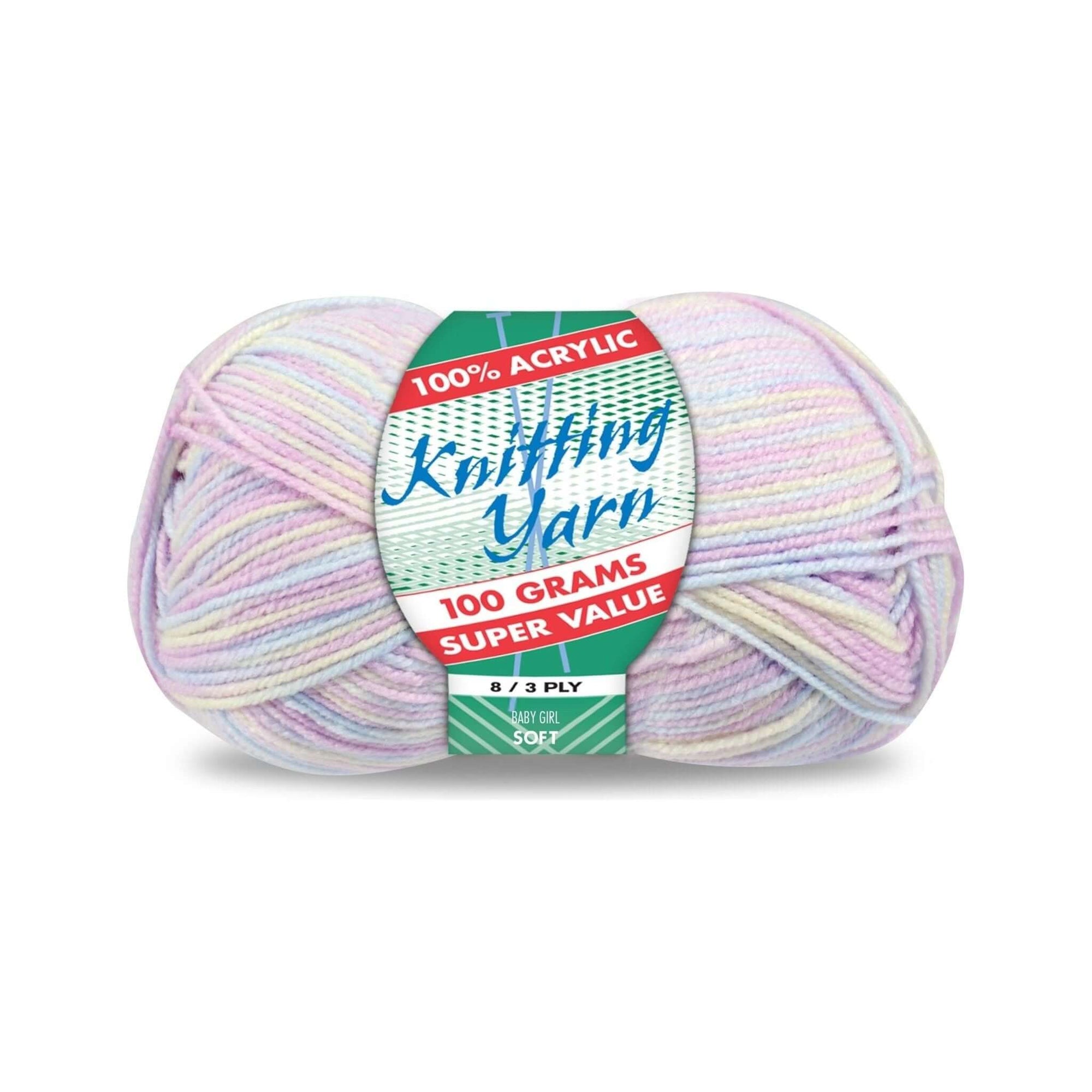 Yatsal Knitting Yarn 8 ply 100g Multicolour