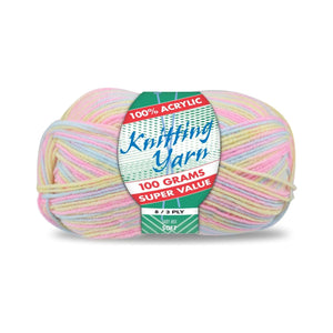 Yatsal Knitting Yarn 8 ply 100g Multicolour