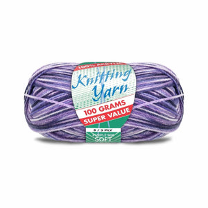 Yatsal Knitting Yarn 8 ply 100g Multicolour