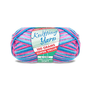 Yatsal Knitting Yarn 8 ply 100g Multicolour