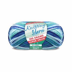 Yatsal Knitting Yarn 8 ply 100g Multicolour