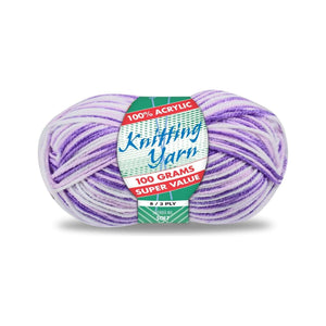 Yatsal Knitting Yarn 8 ply 100g Multicolour