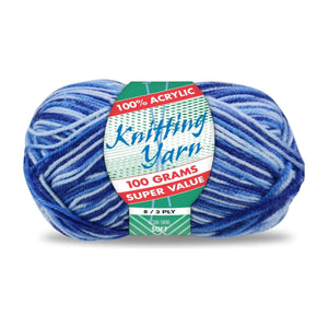 Yatsal Knitting Yarn 8 ply 100g Multicolour