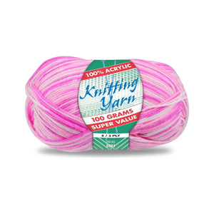 Yatsal Knitting Yarn 8 ply 100g Multicolour