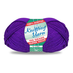 Yatsal Knitting Yarn 8 ply 100g Solid