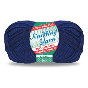 Yatsal Knitting Yarn 8 ply 100g Solid