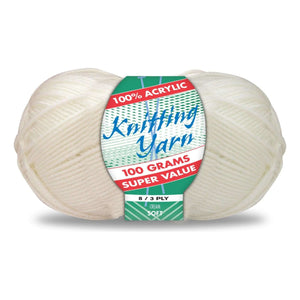 Yatsal Knitting Yarn 8 ply 100g Solid