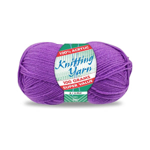 Yatsal Knitting Yarn 8 ply 100g Solid