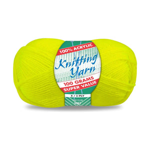 Yatsal Knitting Yarn 8 ply 100g Solid