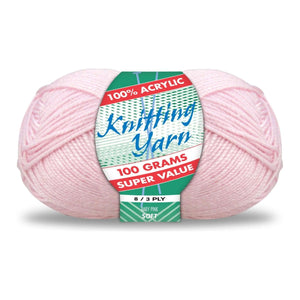 Yatsal Knitting Yarn 8 ply 100g Solid