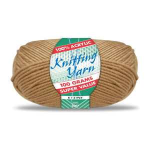 Yatsal Knitting Yarn 8 ply 100g Solid