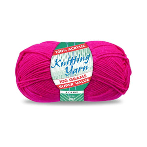 Yatsal Knitting Yarn 8 ply 100g Solid