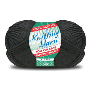 Yatsal Knitting Yarn 8 ply 100g Solid