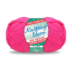 Yatsal Knitting Yarn 8 ply 100g Solid