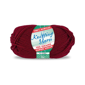 Yatsal Knitting Yarn 8 ply 100g Solid (BULK 10 PACK)