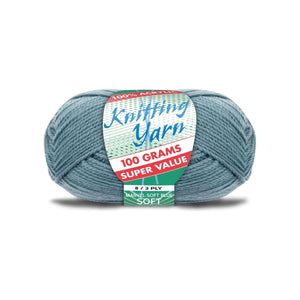 Yatsal Knitting Yarn 8 ply 100g Solid (BULK 10 PACK)