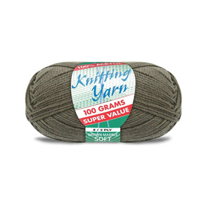 Yatsal Knitting Yarn 8 ply 100g Solid (BULK 10 PACK)