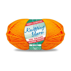 Yatsal Knitting Yarn 8 ply 100g Solid (BULK 10 PACK)