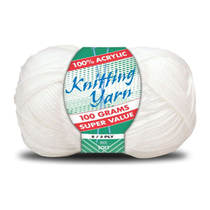 Yatsal Knitting Yarn 8 ply 100g Solid (BULK 10 PACK)