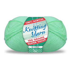 Yatsal Knitting Yarn 8 ply 100g Solid (BULK 10 PACK)